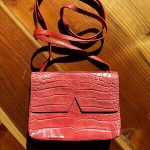 Red Leather Croc Crossbody - Vince NWOT